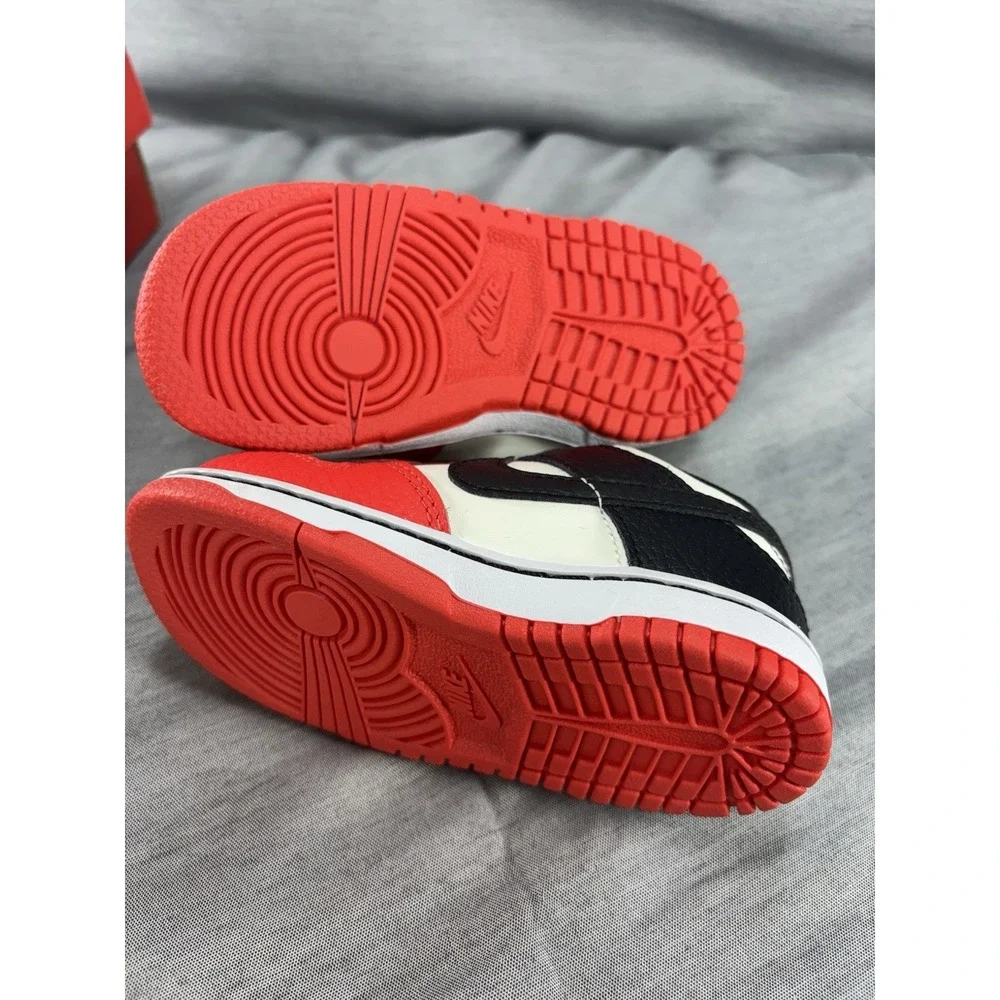 Nike Dunk Low (TDE) Toddler Kid's Shoes Size 7c Sail/Black-Chili Red DC9562-100